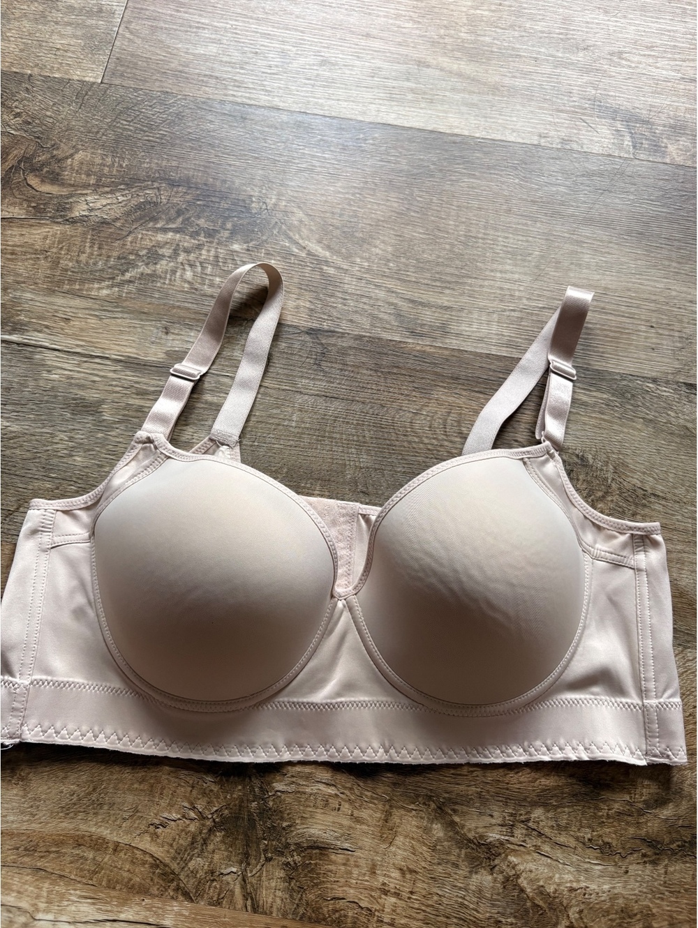 Nude Beige Molded Bra Size 48E Adjustable Straps